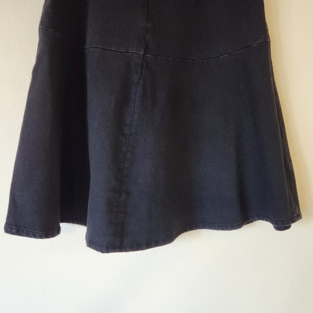 NWT Anne Klein Onyx Wash Flared A-Line Skirt Cotton Blend Stretch Fabric Size 6 - Picture 7 of 14